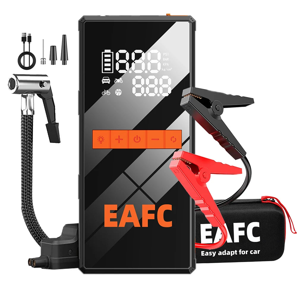 Booster de Batterie EAFC 1200A + Compresseur d'Air 2-en-1 Portable