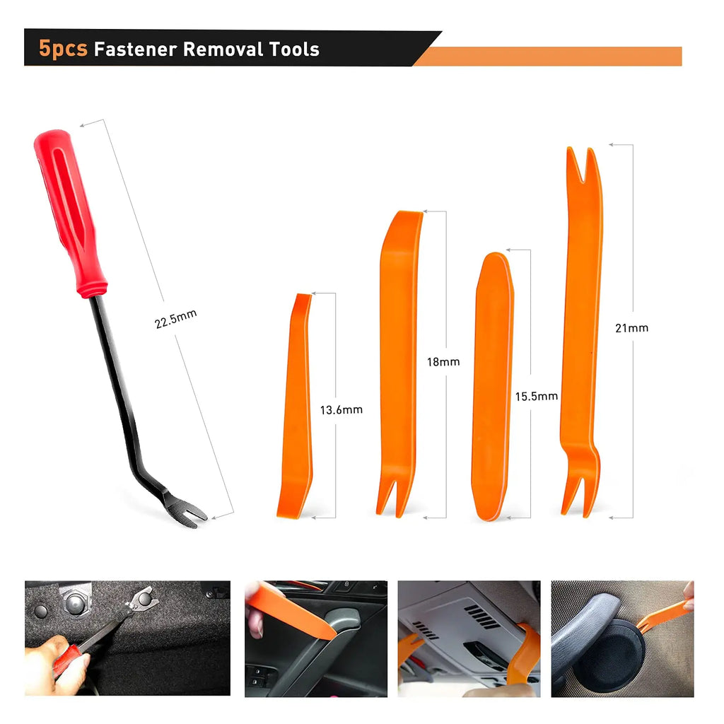 Assortiment de 725 Clips de Fixation Automobile — 23 Tailles, Rivets Nylon + Outil de Retrait