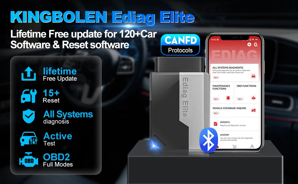 Scanner OBD2 KINGBOLEN EDIAG ELITE - Diagnostic Multi-Marques